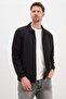 Zippered Polo Collar Diving Fabric Jacket - 5