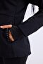 Water-Repellent Softshell Slim Fit Fitted Hooded Zip-Up Pocketed Transitional Raincoat C4951AX24AU - 5