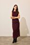 Crew Neck Floral Shirred Tulle Sleeveless Midi Dress I6281Ax26Au - 2