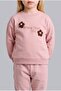 Regular Fit Crew Neck Floral Soft Fleece Inside Sweatshirt Baby Girl I5285A526Wn - 3