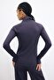 Stretch Fabric Zippered Raglan Sleeve Fitted Stand Collar Sports Cardigan H5287Ax26Au - 5