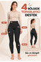 Women's High Waist Seamless Leggings - Slim Fit Sports Bottom Wear & Black 1450 - 2