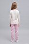 100% Cotton Printed Long Sleeve Top Elasticized Leg Bottom 2-Piece Pajama Set Girls I3894A826Au - 3