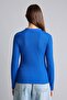 Fitted Basic Ribbed Camisole Long Sleeve Henley Collar Basic T-Shirt I5711Ax26Au - 5