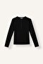Fitted Basic Ribbed Camisole Long Sleeve Henley Collar Basic T-Shirt I5711Ax26Au - 6