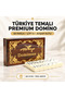 Turkey Logo Premium Domino Set with Wooden Box 28 Pieces Double 6 Melamine Stone Gift Adult Game