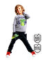 Gray Navy Blue Boy's Crocodile Island Baggy Suit CFF-16S1-012