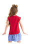 Cat Ruffled Red Girls' Summer Dress - 2