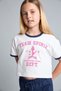 100% Cotton Regular Fit Crew Neck Printed Short Sleeve Ecru T-Shirt Girls I1652A826Au - 3