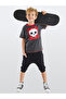 Skull Boy T-shirt Capri Shorts Set - 2