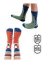 Boys' Tiger and Crocodile Patterned Cotton Navy Blue 2-Pack Socks 2-9 Years