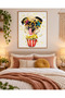 ALAYRA Fun Popcorn, Donuts and Lollipops Dog With Outer Frame 30x40 cm Poster Funny Wall Art Decor. - 5