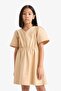 Standard Fit Gabardine Short Sleeve Dress E2645A825Sm - 3