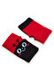 Girls' Ladybug Patterned Cotton Red Fingerless Gloves 2-8 Years - 4