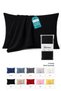 Cotton 2-Piece Pillow Case 50x70 Cm Plain Black