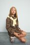 100% Cotton Leopard Patterned Long Sleeve Shirt Dress Girls I4303A826Wn - 3