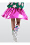 Girl's Metallic Shiny Dark Pink Skirt 5-10 Years Old - 2