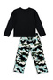 Boy's Suit Dinosaur Printed Camouflage Pants 100% Cotton (Ages 5-11) - 5