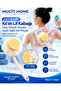 2-in-1 Bristle and Loofah Shower Body Brush Long Handle Back Brush - 1 Pcs