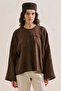 Linen Wide Sleeve Blouse Brown - 3