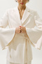 Satin Belted Evening Jacket Vanilla - 6