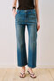 Mid waist flare leg jeans blue - 4