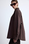 Pi̇le detail o Oversized shirt brown - 4