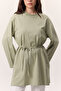 Oversize Tshirt with Tie Detail Green - 7