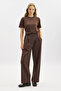 Classic Pleated Trousers Brown