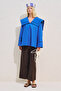 Sailor Collar Striped Shirt Blue - 4