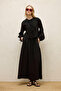 Bol Cut Linen Skirt Black - 2