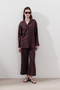 Linen Wide Sleeve Shirt Damson - 5