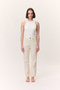 High Waist Flare Leg Jean Ecru