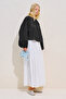 Sleeved Lace Volume Shirt Black - 3