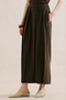 Linen Mixed Natural Skirt Pants Brown - 4
