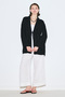 Muslin Wide Sleeve Kimono Black