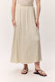 Crush Saten Skirt Beige - 4