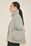Melva Wide Sleeve Short Trench Coat Blue - 7