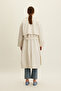 Belted Oversize Gabardine Trench Coat Butterfly - 6