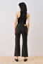 Mid-waist flare leg jeans black - 6