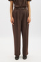 Classic Pleated Trousers Brown - 3