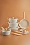X Refika Swiss Crystal Pureline 12 Piece Pots and Pans Set Almond Cream - Service Set with Gift - 2