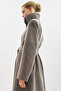 Premium Kaşe Trench Designed Coat Soft Gray - 6