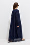 Brode Embroidered Dress Navy Blue - 5