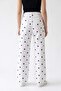 Women's Polka Dot Wide Leg Pants - 5