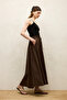 Bol Cut Linen Skirt Brown - 3