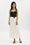 Linen Mixed Crush Skirt Ecru