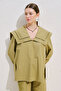 Sailor Collar Striped Shirt Khaki - 6