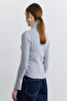 Cardigan with Cross Closure Gray - 5