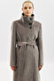 Premium Kaşe Trench Designed Coat Soft Gray - 4